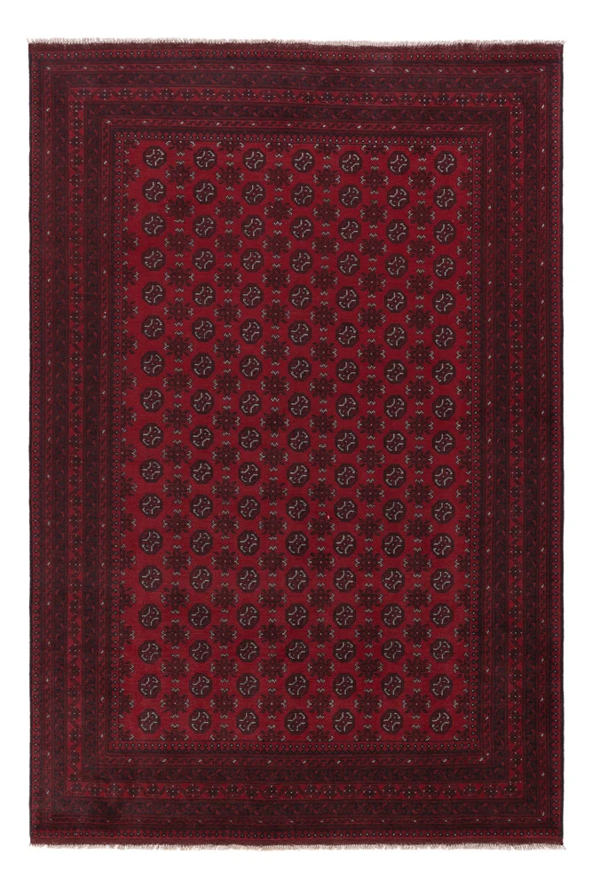 Afghan Teppich - Filpa - 200 x 292 cm - dunkelrot