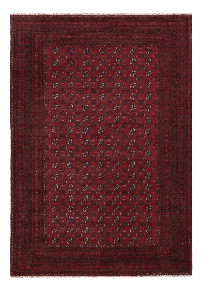 Afghan Teppich - Filpa - 198 x 288 cm - dunkelrot