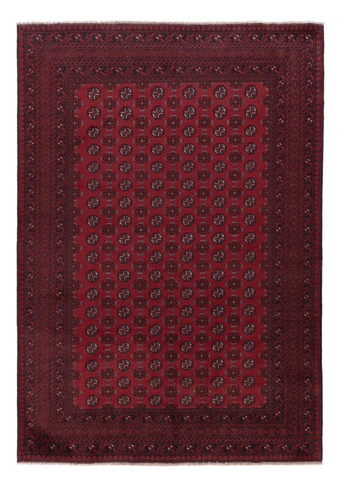 Afghan Teppich - Filpa - 202 x 283 cm - dunkelrot