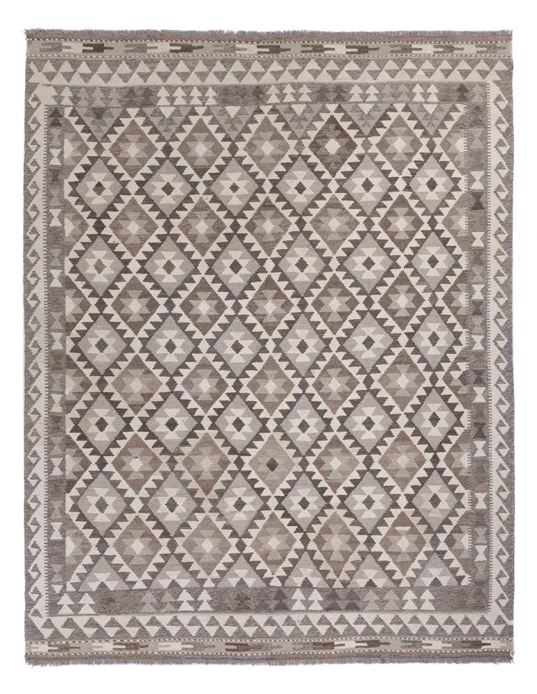 Kelim Teppich - Splash - 185 x 239 cm - hellgrau
