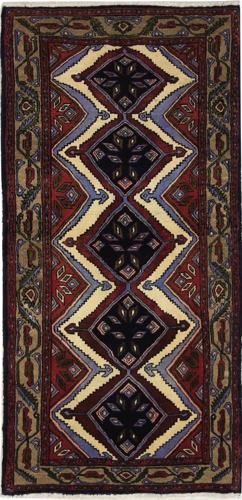 Perserteppich - Nomadic - 85 x 170 cm - mehrfarbig