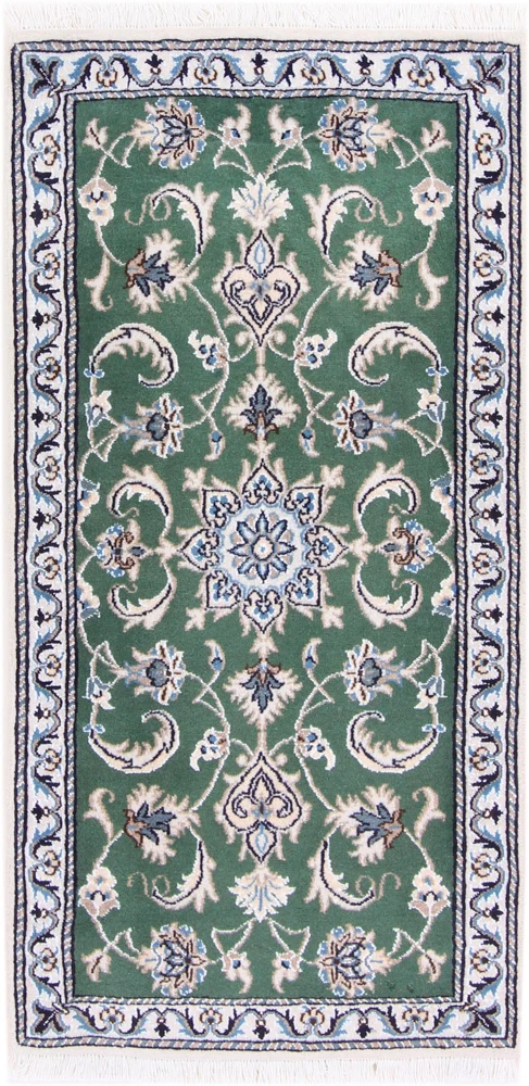 Perserteppich - Nain - 70 x 137 cm - grün