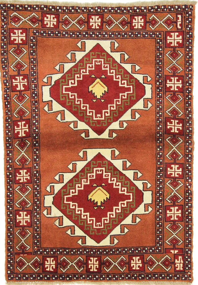 Perserteppich - Nomadic - 105 x 150 cm - terrakotta