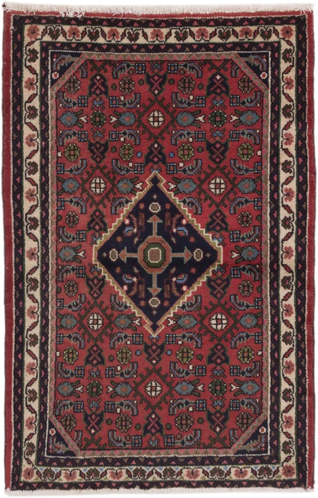 Perserteppich - Nomadic - 85 x 130 cm - dunkelrot