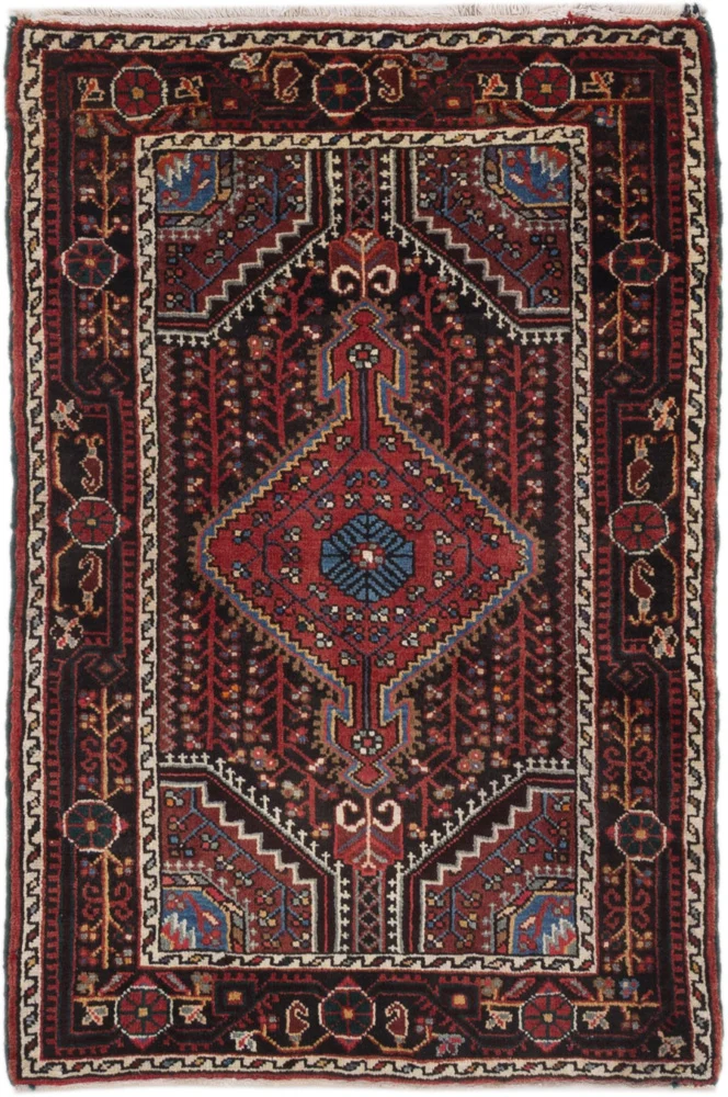 Perserteppich - Nomadic - 87 x 130 cm - dunkelrot