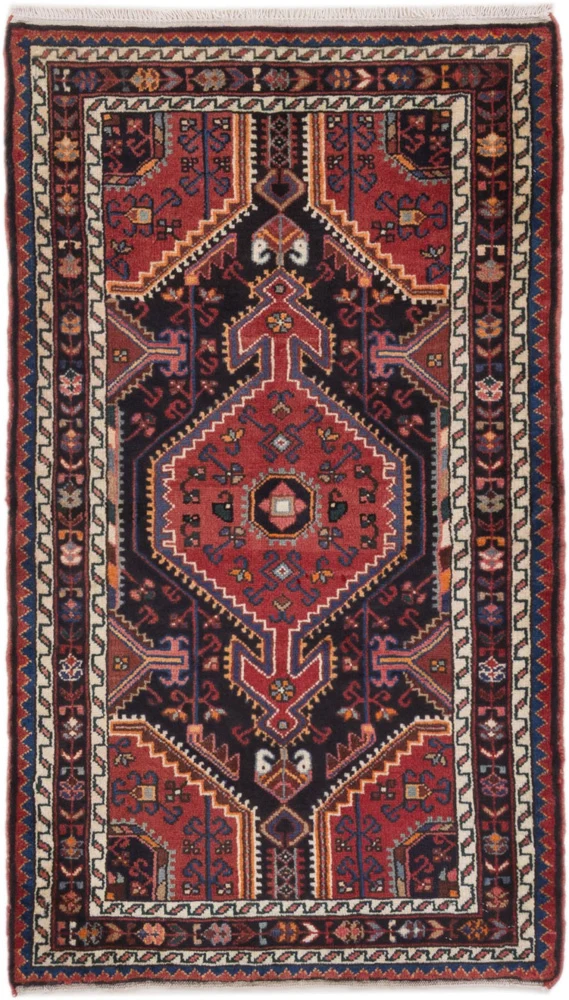 Perserteppich - Nomadic - 87 x 135 cm - dunkelrot