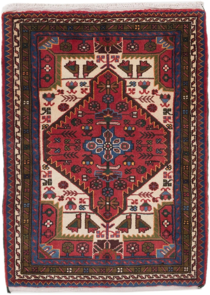 Perserteppich - Nomadic - 85 x 115 cm - rot