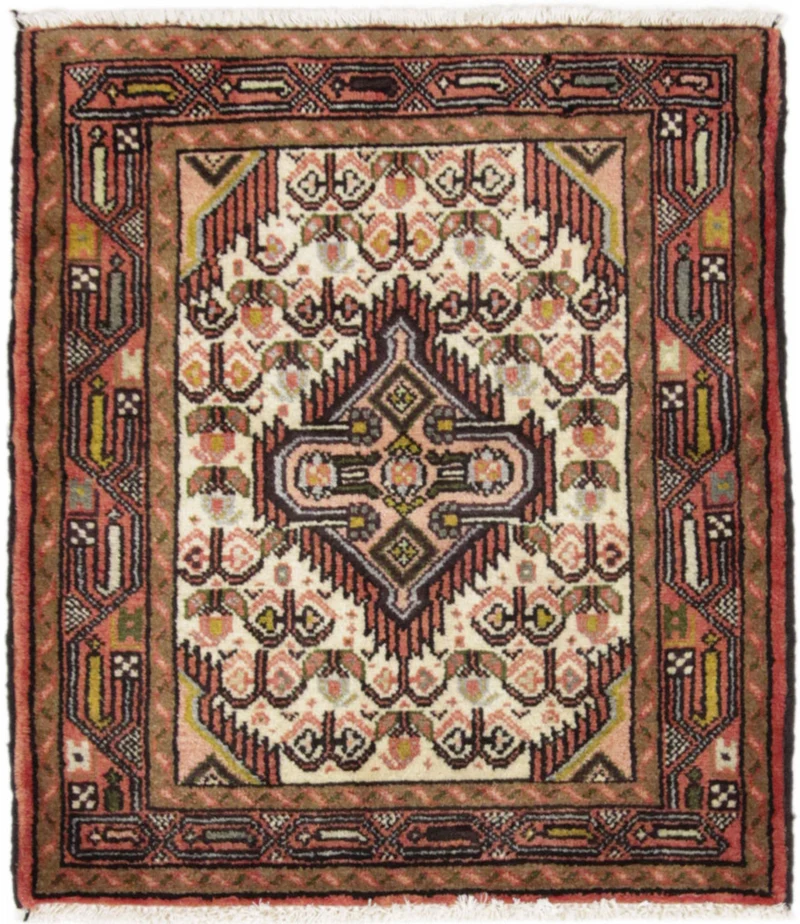 Perserteppich - Nomadic quadratisch - 65 x 71 cm - hellbeige