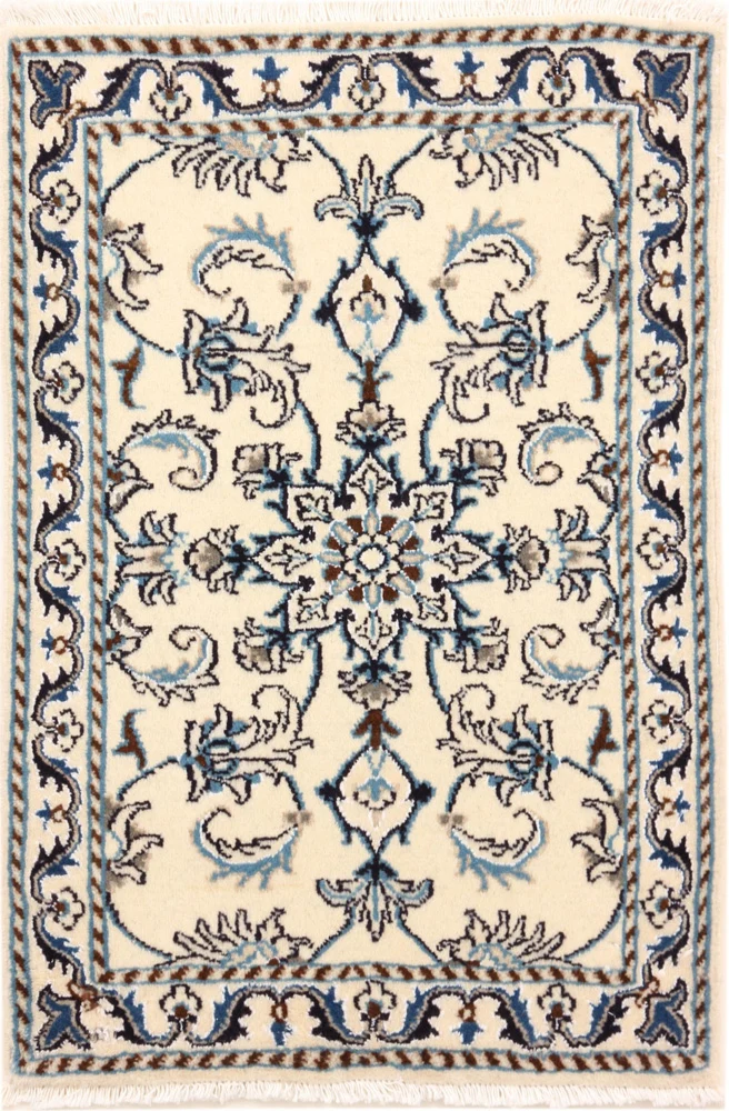 Perserteppich - Nain - 60 x 90 cm - creme
