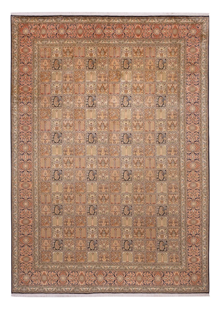 Seidenteppich - Kaschmir Seide - 245 x 344 cm - dunkelbeige