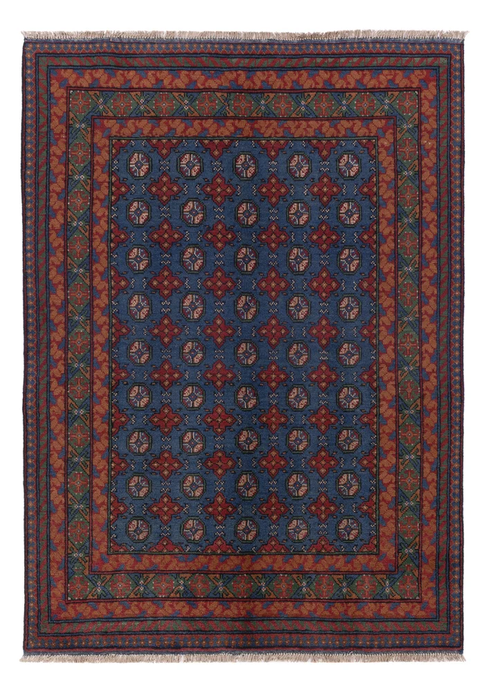Afghan Teppich - Filpa - 150 x 201 cm - dunkelblau