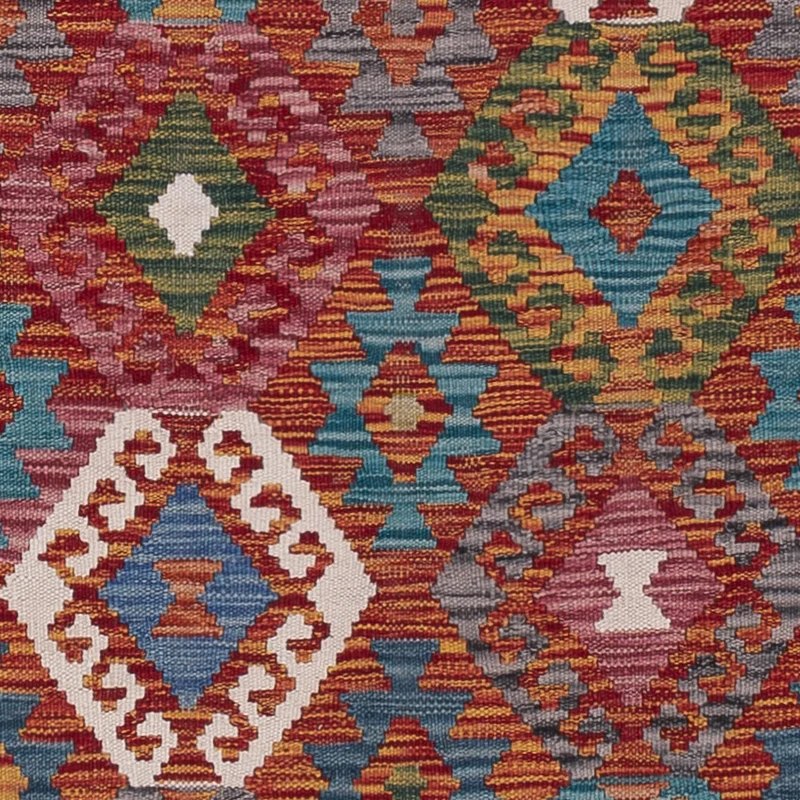 Läufer Kelim - Splash - 82 x 292 cm - mehrfarbig
