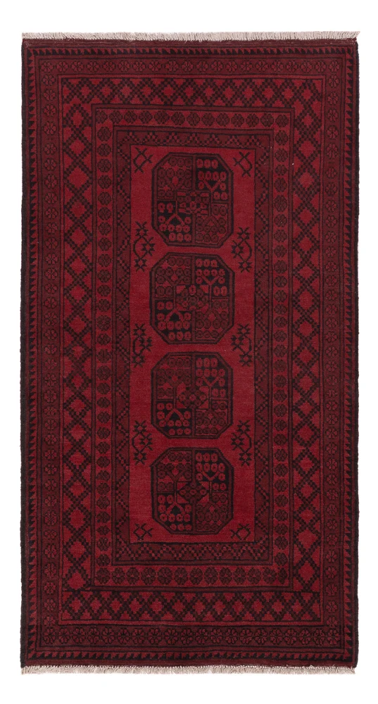 Läufer Afghan - Filpa - 102 x 189 cm - dunkelrot