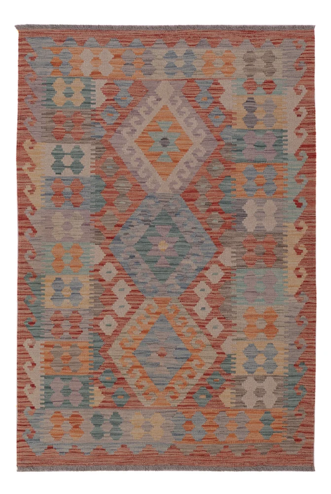 Kelim Teppich - Splash - 102 x 149 cm - mehrfarbig