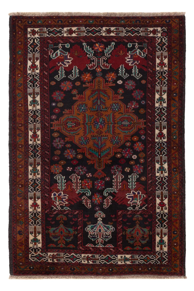 Belutsch Teppich - 90 x 140 cm - mehrfarbig