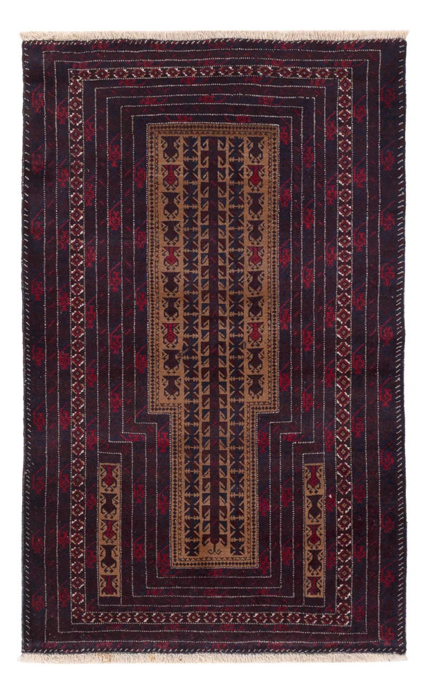 Belutsch Teppich - 90 x 155 cm - mehrfarbig