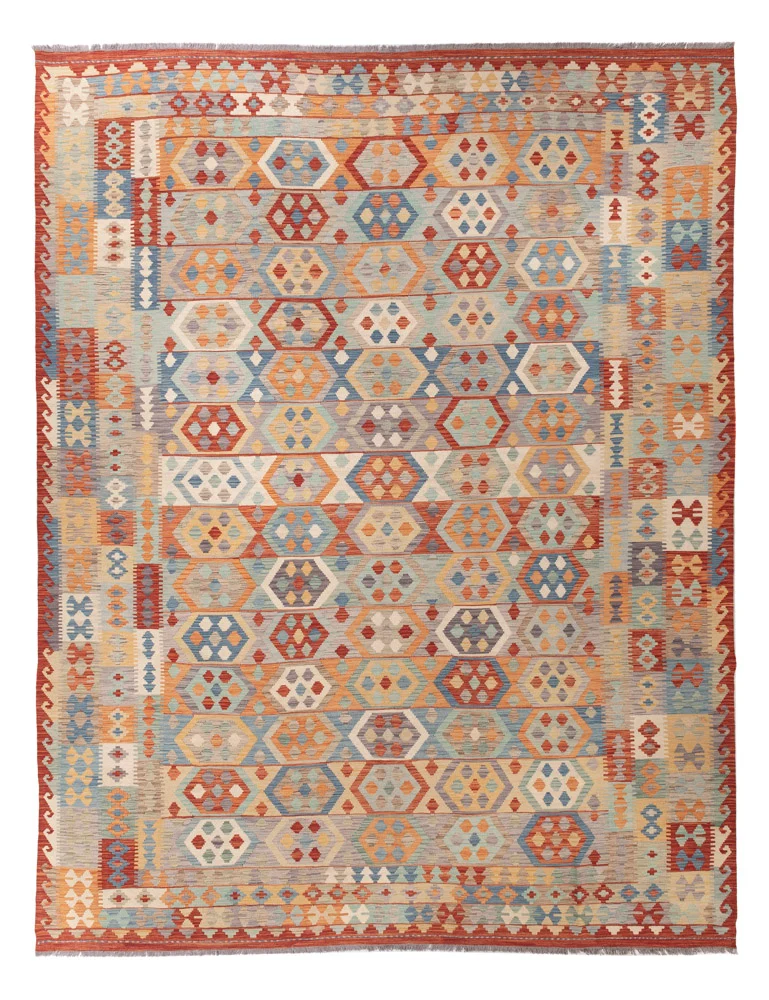 Kelim Teppich - Splash - 301 x 393 cm - bunt