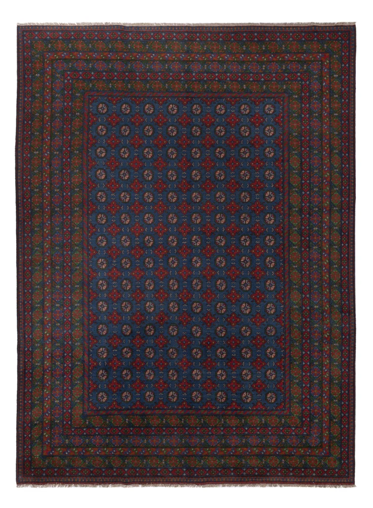 Afghan Teppich - Filpa - 252 x 355 cm - blau