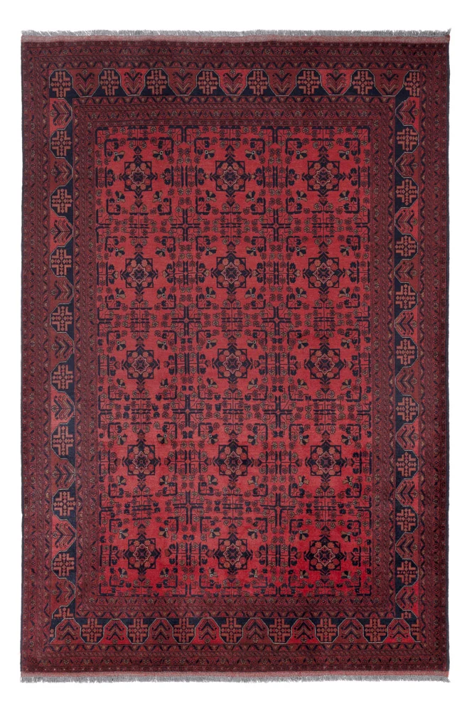 Afghan Teppich - Kunduz - 201 x 295 cm - rot