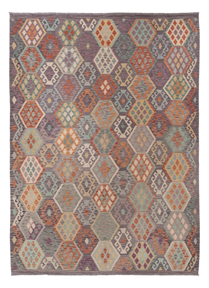 Kelim Teppich - Splash - 262 x 356 cm - bunt