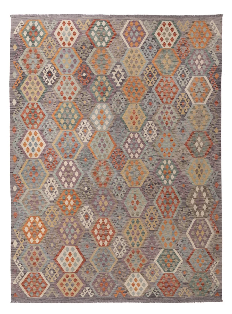 Kelim Teppich - Splash - 257 x 346 cm - bunt