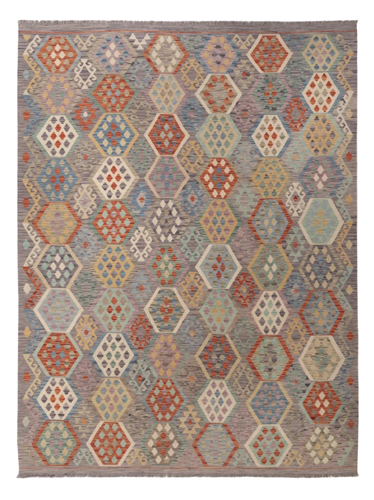 Kelim Teppich - Splash - 255 x 344 cm - bunt