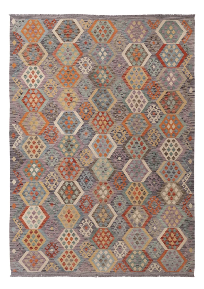 Kelim Teppich - Splash - 249 x 350 cm - bunt