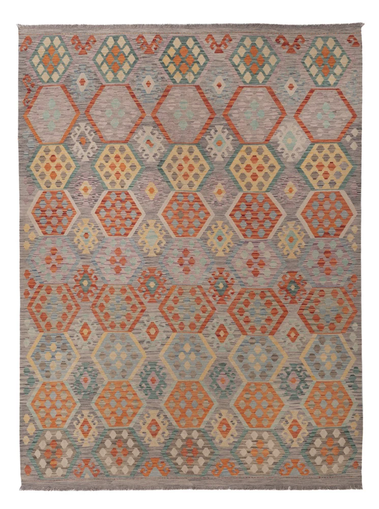 Kelim Teppich - Splash - 251 x 337 cm - bunt