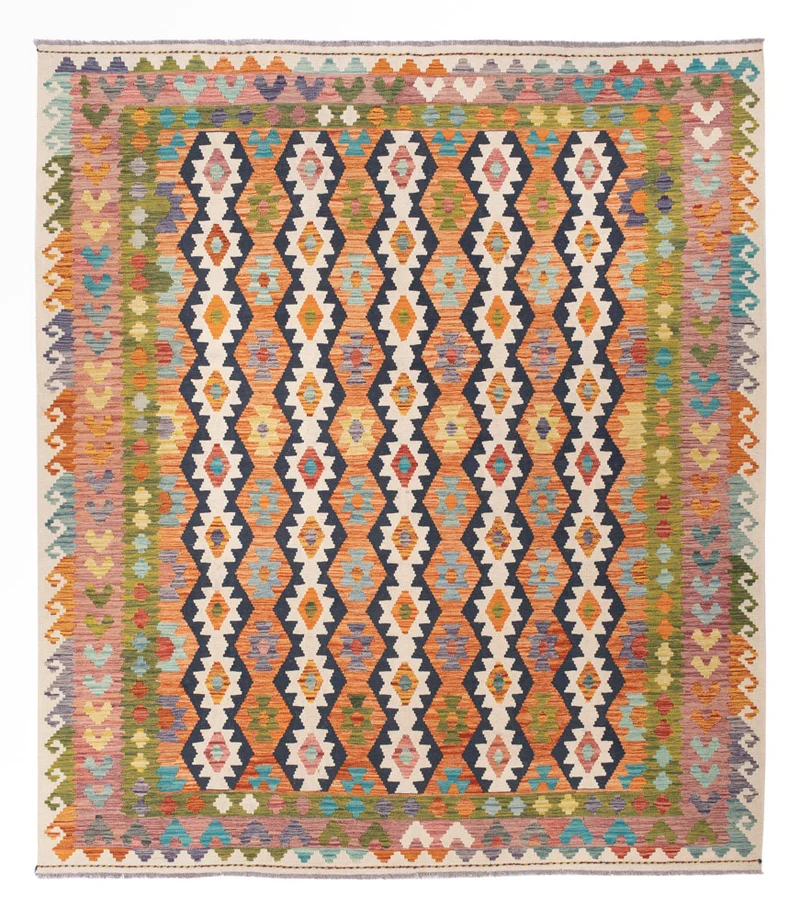 Kelim Teppich - Splash - 261 x 299 cm - bunt