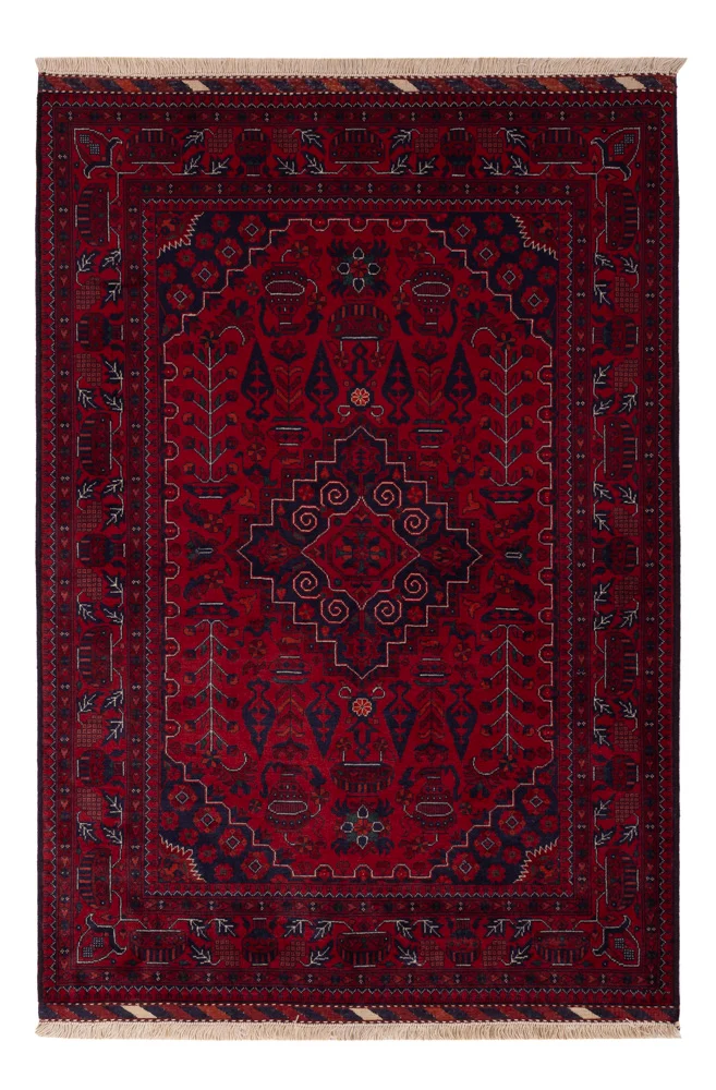 Afghan Teppich - Royal - 104 x 148 cm - rot