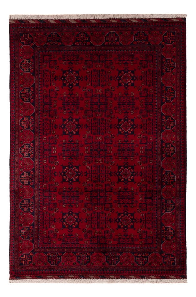 Afghan Teppich - Royal - 100 x 146 cm - rot