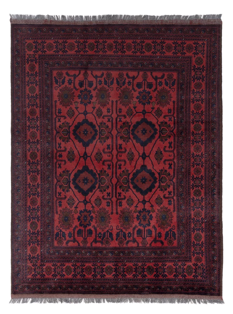 Afghan Teppich - Kunduz - 156 x 200 cm - rot