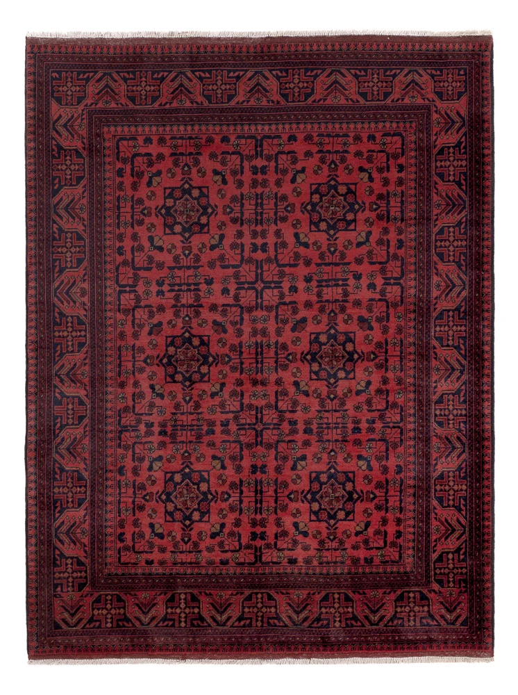 Afghan Teppich - Kunduz - 155 x 202 cm - rot