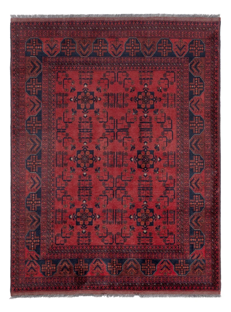 Afghan Teppich - Kunduz - 154 x 203 cm - rot