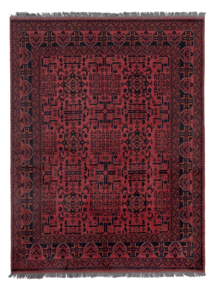Afghan Teppich - Kunduz - 154 x 197 cm - rot