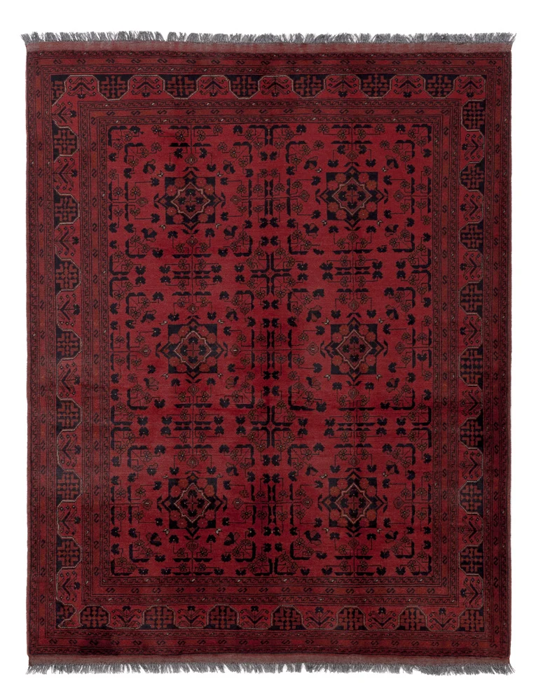 Afghan Teppich - Kunduz - 153 x 198 cm - rot