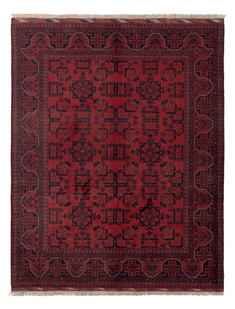 Afghan Teppich - Kunduz - 155 x 191 cm - rot
