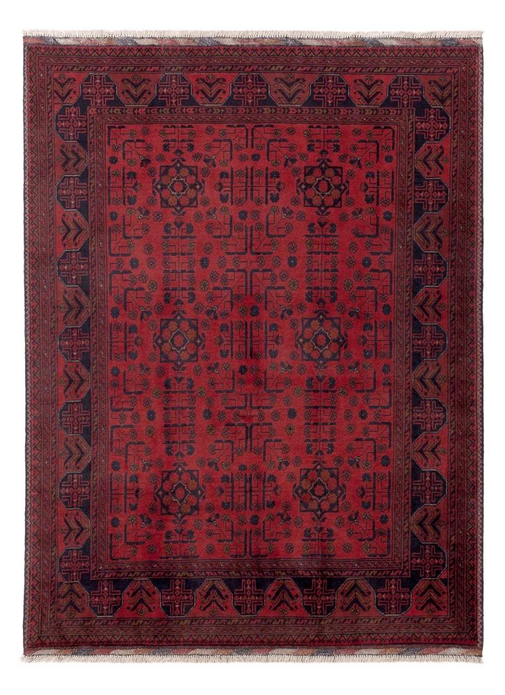 Afghan Teppich - Kunduz - 148 x 196 cm - rot
