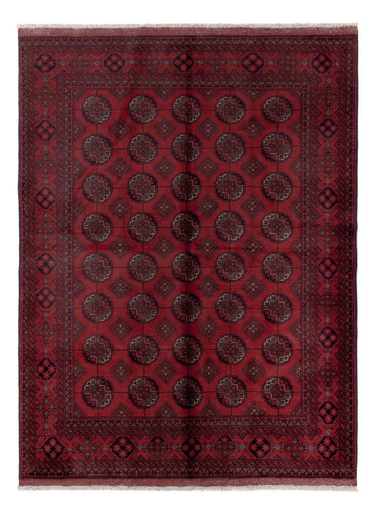 Afghan Teppich - Kunduz - 150 x 199 cm - rot