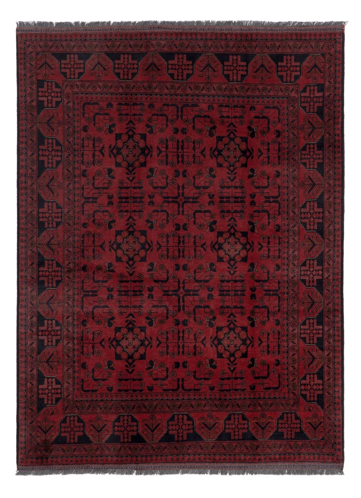 Afghan Teppich - Kunduz - 148 x 194 cm - rot