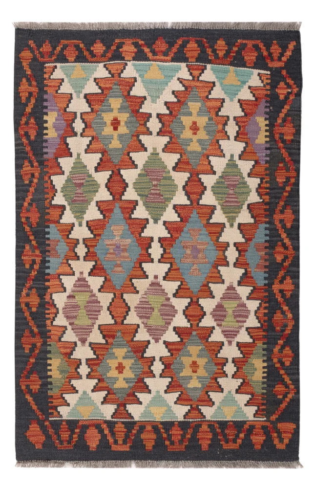 Kelim Teppich - Splash - 84 x 126 cm - mehrfarbig