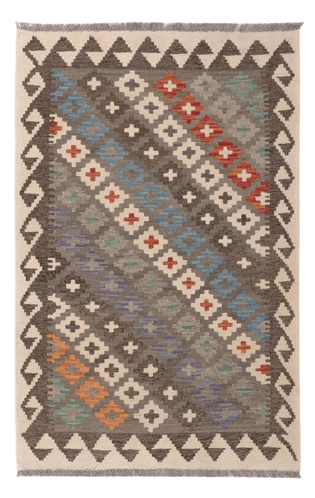 Kelim Teppich - Splash - 85 x 128 cm - mehrfarbig
