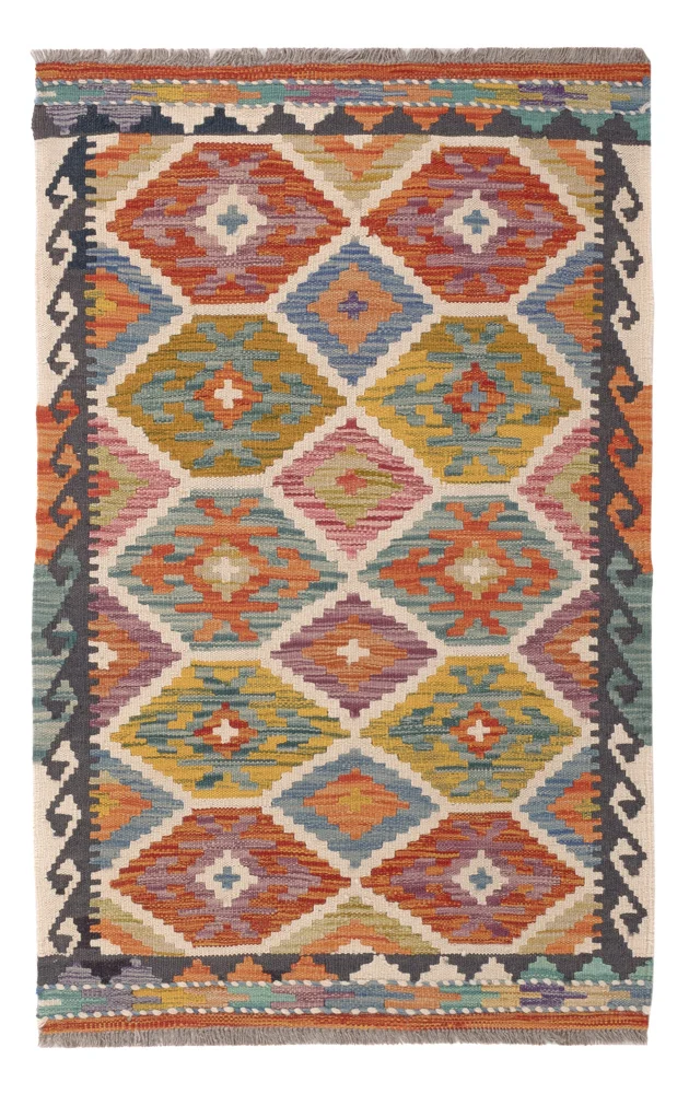 Kelim Teppich - Splash - 79 x 125 cm - mehrfarbig