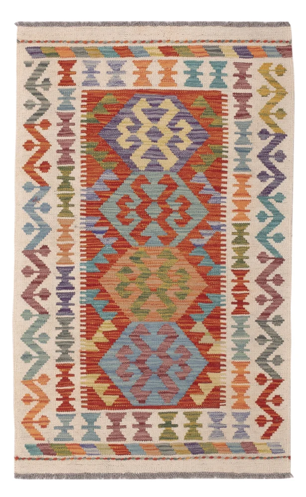 Kelim Teppich - Splash - 75 x 120 cm - mehrfarbig