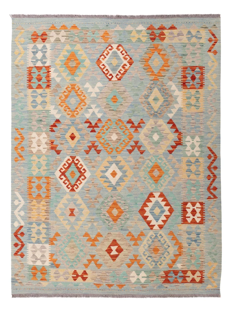 Kelim Teppich - Splash - 152 x 198 cm - bunt