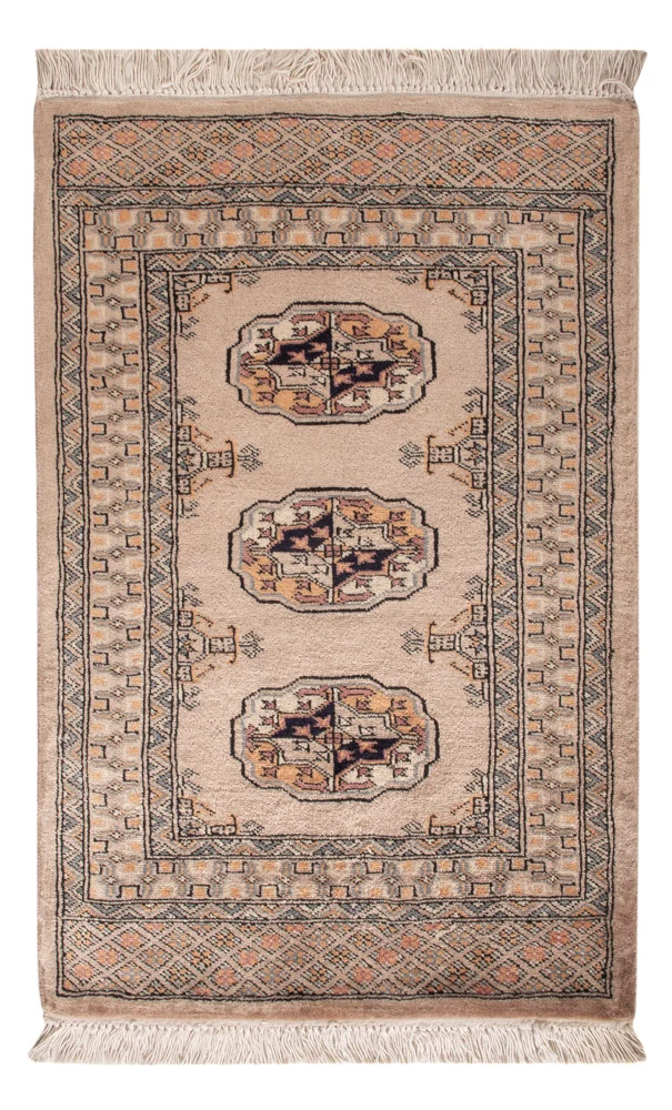 Pakistan Teppich - 64 x 94 cm - hellbraun