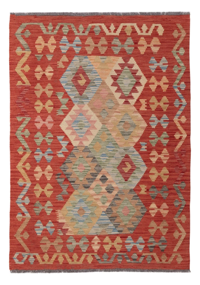 Kelim Teppich - Splash - 98 x 141 cm - bunt