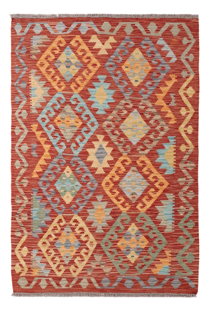 Kelim Teppich - Splash - 104 x 156 cm - bunt