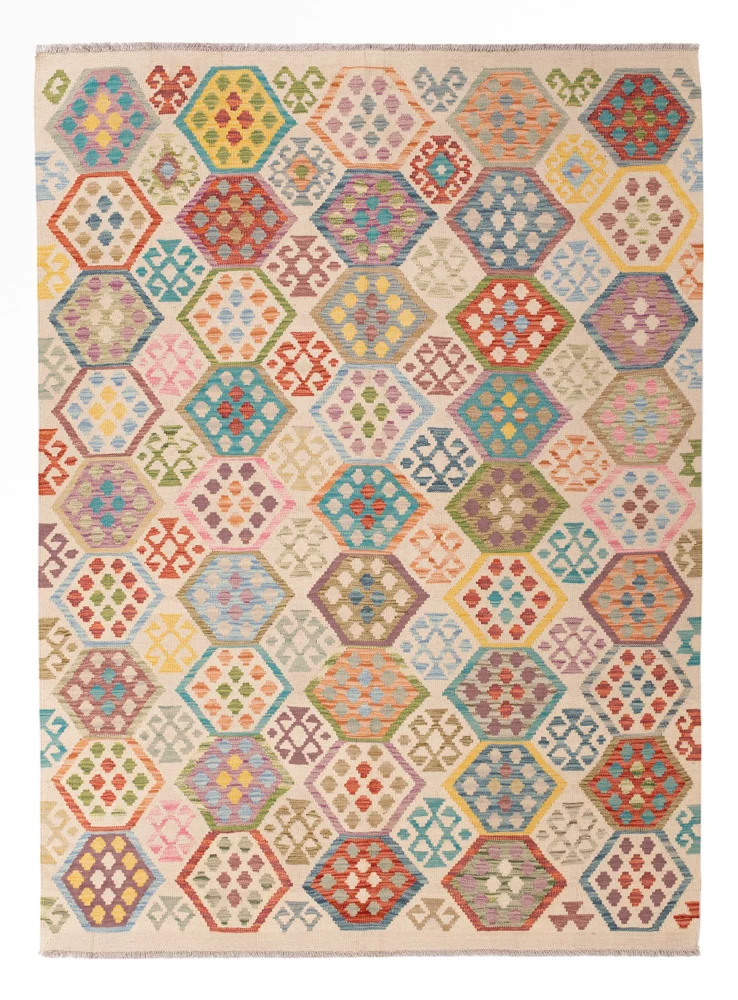 Kelim Teppich - Splash - 176 x 235 cm - bunt