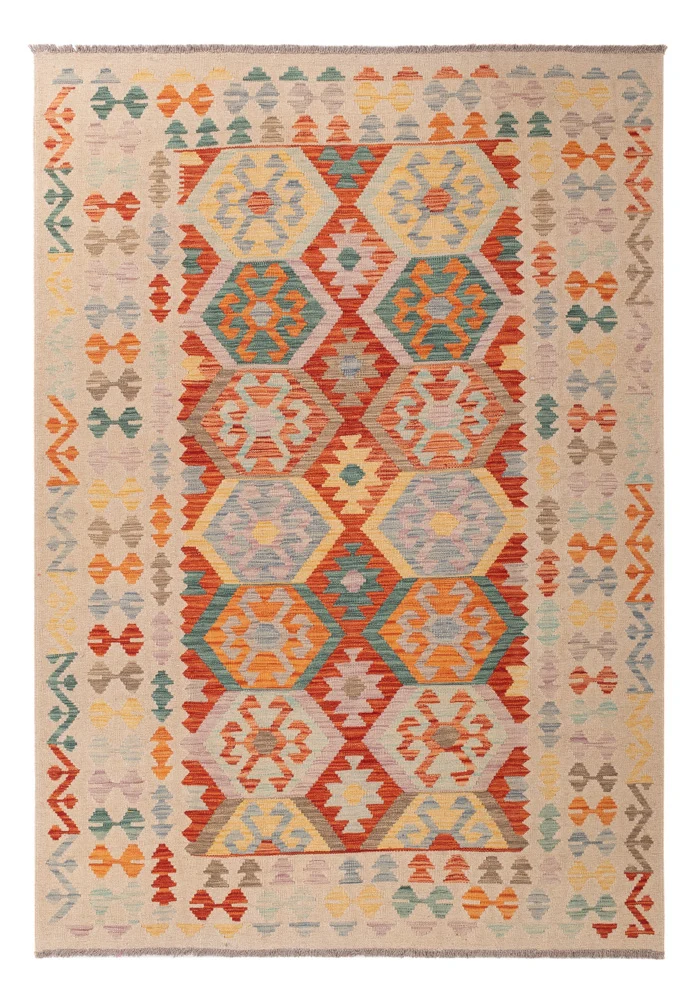 Kelim Teppich - Splash - 165 x 234 cm - bunt